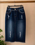 Dark Wash Denim Midi