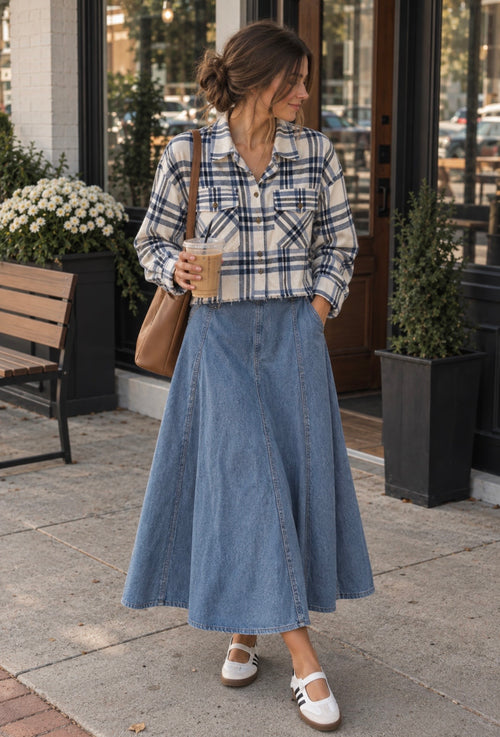Blue Plaid Shacket