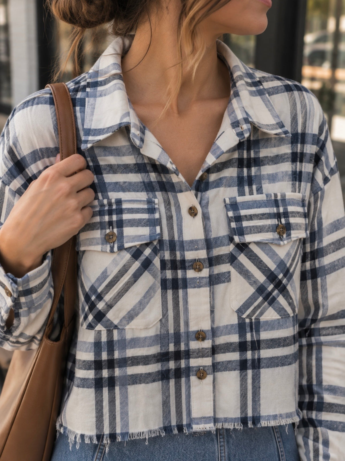 Blue Plaid Shacket